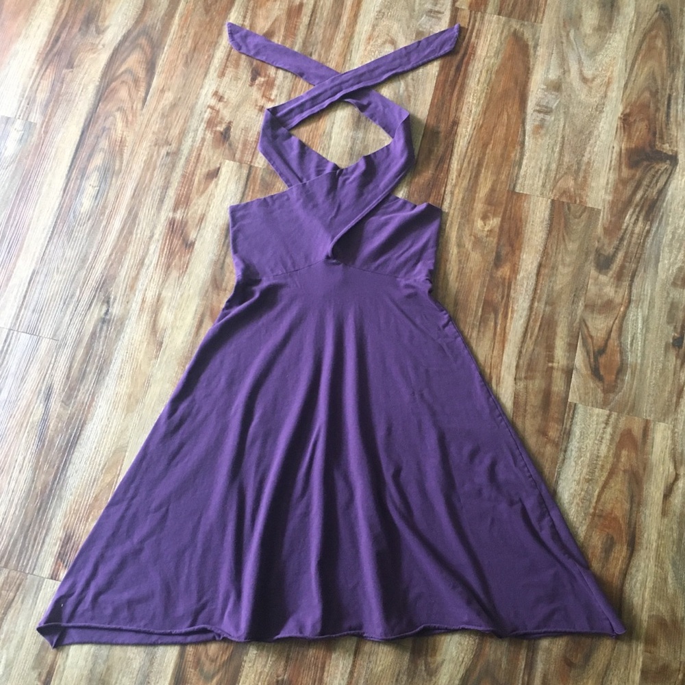 American Apparel Cross Front Halter Dress